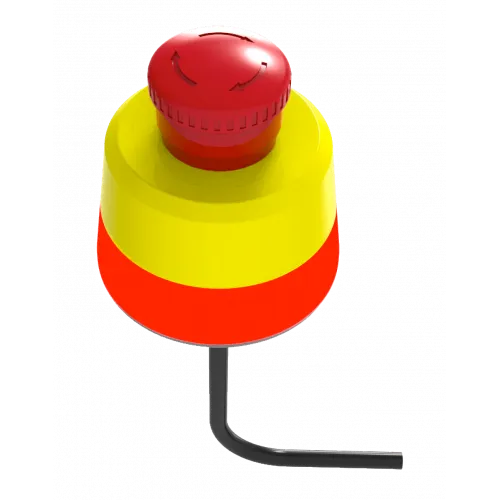 Bouton d'arrêt d'urgence éclairé de 80 mm de diamètre