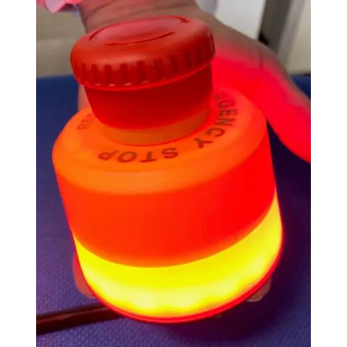 Bouton d'arrêt d'urgence éclairé de 80 mm de diamètre