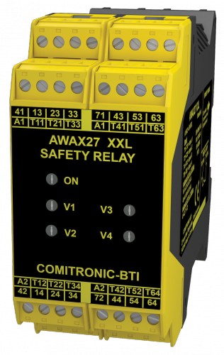 AWAX 27XXL - Double relais de sécurité - Double boîtier d'autocontrôle