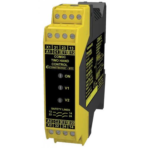 COM3C - Contrôle de commande bimanuelle EN 574 et ISO 13849-1